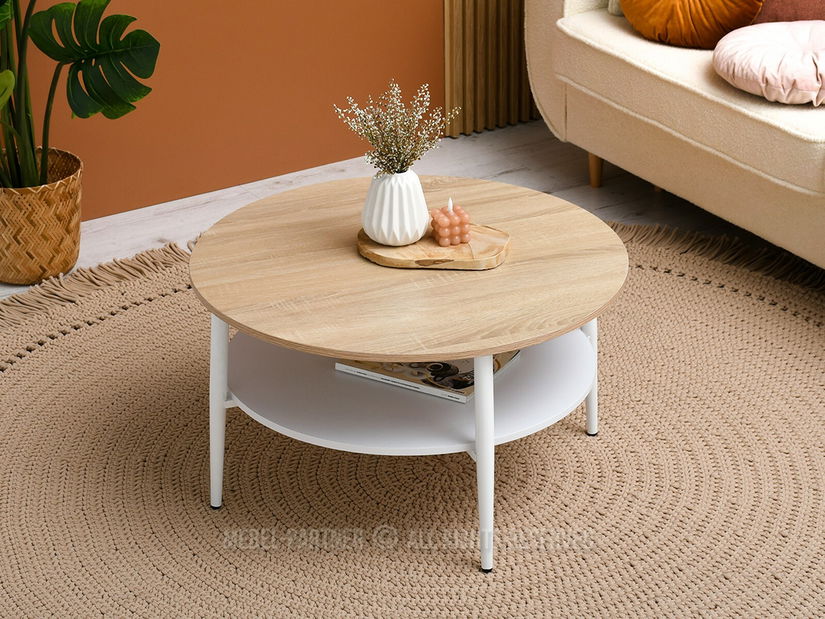 Konferenční stolek Randolf Xl (sonoma + bílá)