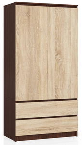 Šatní skříň Safwan (wenge + dub sonoma)