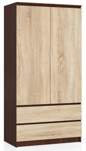 Šatní skříň Safwan (wenge + dub sonoma)