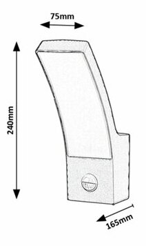 Venkovní nástěnná LED svítilna Palanga (bílá + antracit)