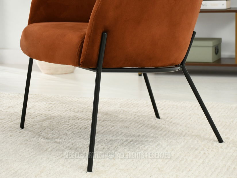 Křeslo Baggie F (měděná + černá)