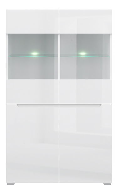 Vitrína Yuko (bílá lesklá)
