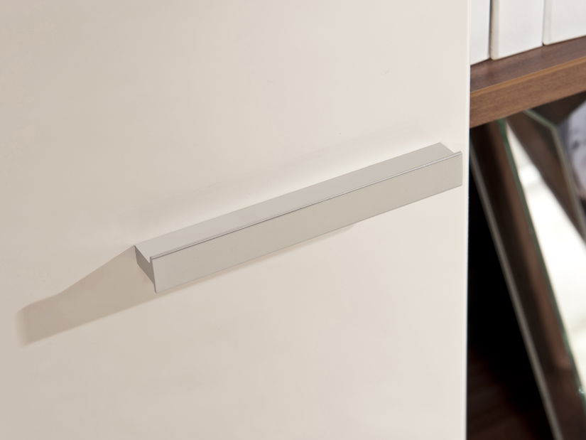 Obývací stěna Decodom Nicola Kombi 51 švestka + lesk vanilka (s osvětlením)