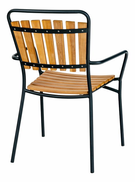 Zahradní židle Canvoria 4 (přírodní + černá)