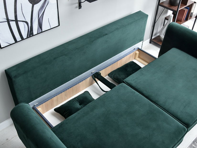 Pohovka dvousedačka Bacteria (zelená + černá)