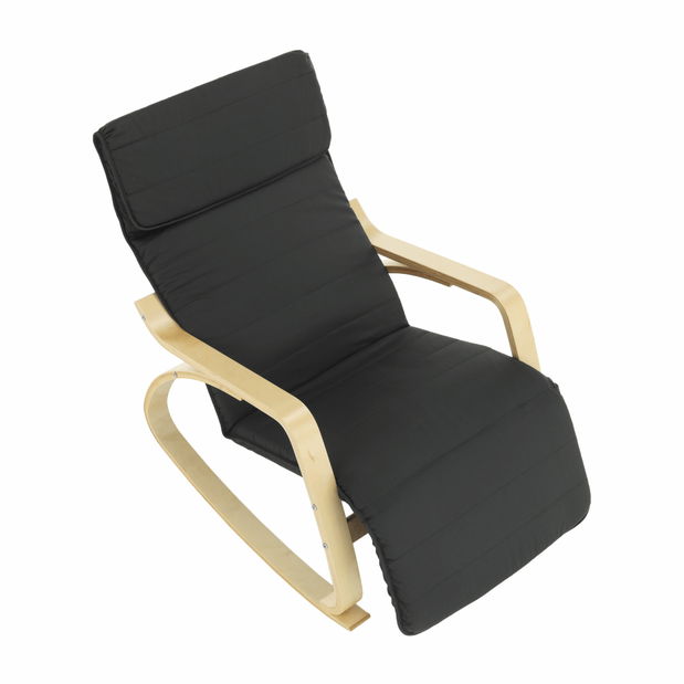 Houpací křeslo Runde (šedá + bříza)