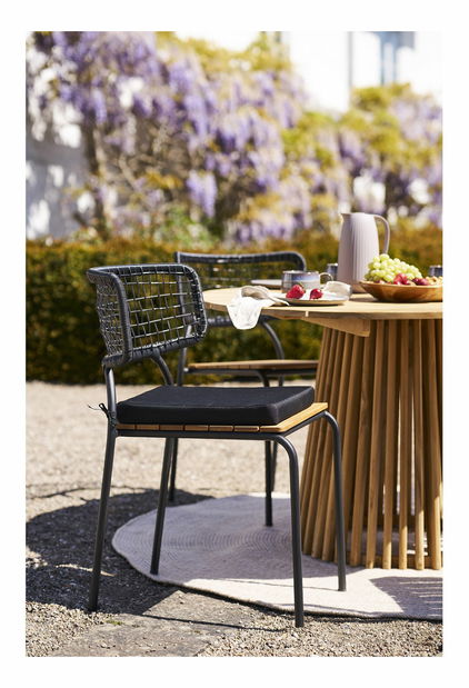 Zahradní židle Noveria (přírodní + černá)