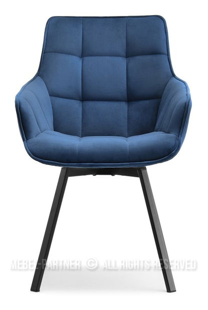 Židle Aranbura (námořická modrá + zlatá)