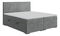Boxspring postel 140 cm Lemmy (beton) (s matrací a úl. prostorem)