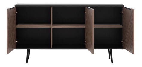 Sada nábytku do obývacího pokoje Prenamora I (černý grafit + captains deck)