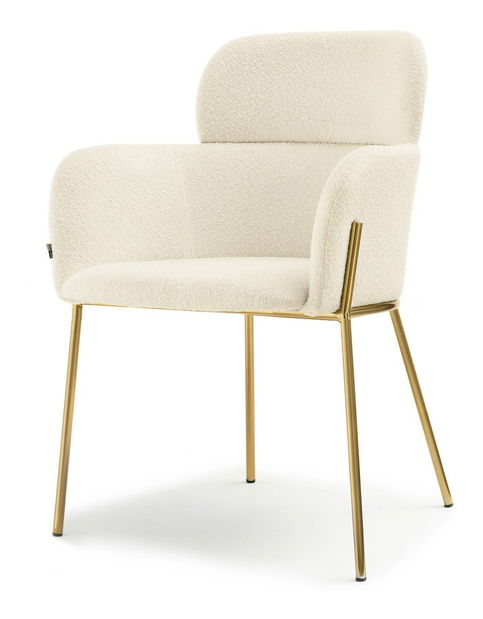 Židle Baggie K (krémová + zlatá)