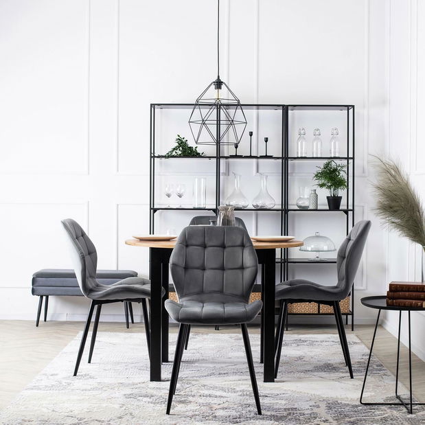 Jídelní židle Ligado (šedá + černá)