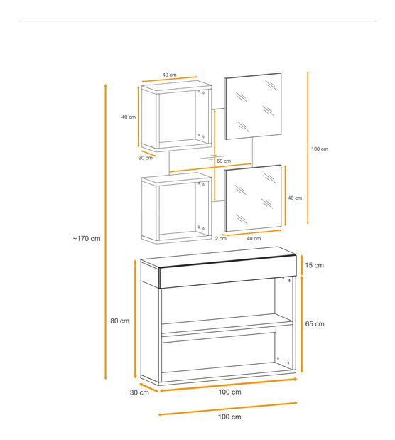 Předsíň Enderly EY4 (dub wotan + černá)