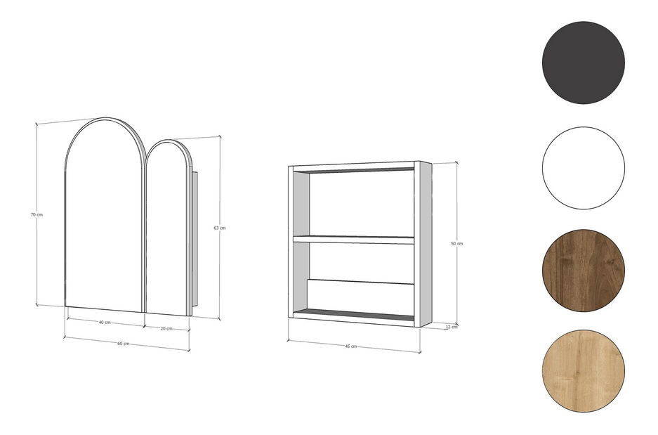 Koupelnová skříňka Casma (Černá)