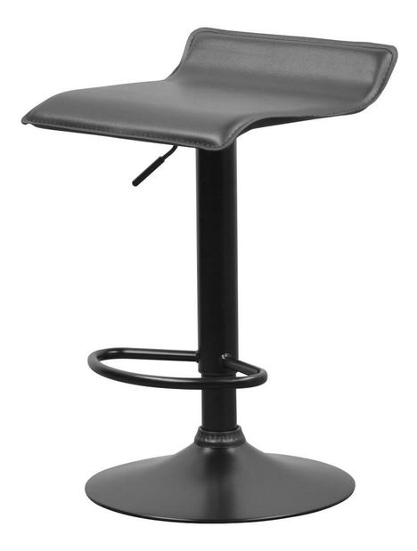 Barová židle Baily (černá ekokůže)