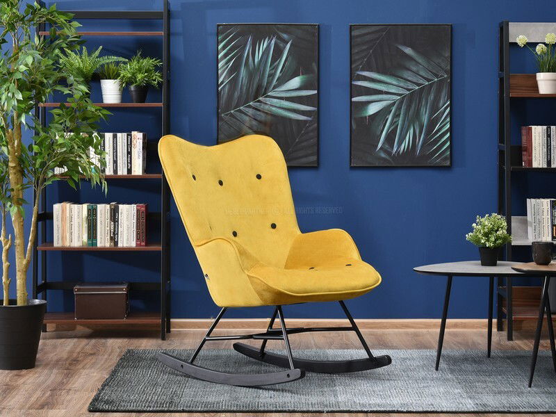 Křeslo Sibyla (žlutá + černá)