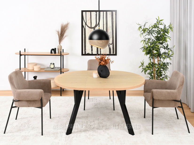 Jídelní stůl Bulgaria (dub + černá)