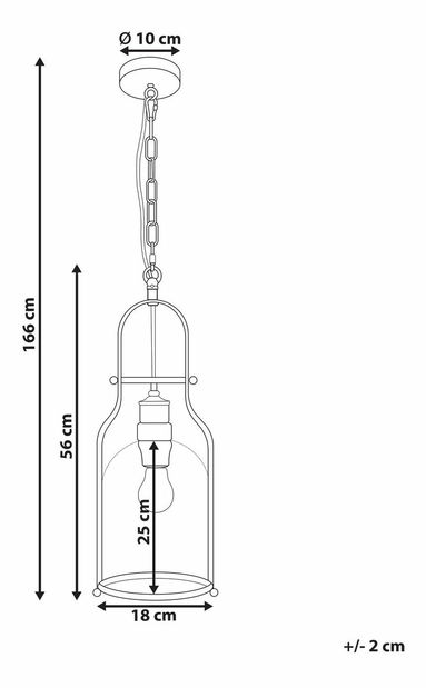 Závěsné svítidlo Belisario (černá)