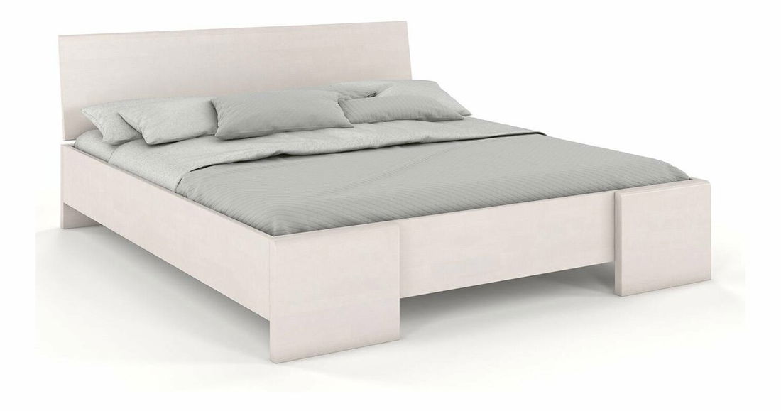 Manželská postel 180 cm Naturlig Blomst High (buk) (s roštem)