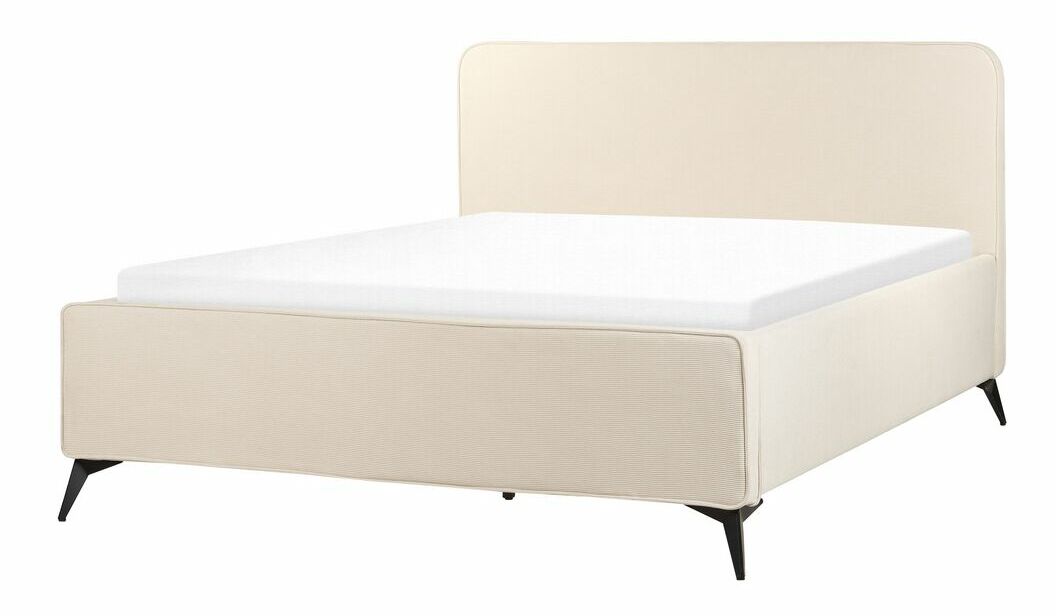 Manželská postel 160 cm Vardel (béžová) (s roštem)