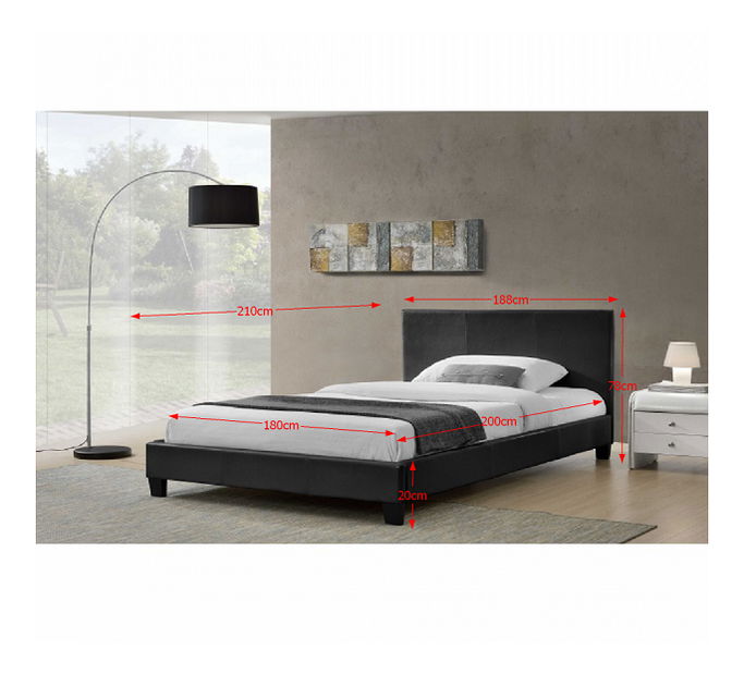 Manželská postel 180 cm Nida (s roštem)