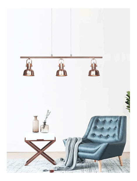 Závěsná lampa Avril 4 (růžovozlatá)