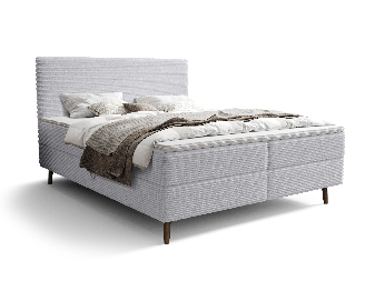 Manželská postel 180 cm Napoli Bonell (šedá) (s roštem, s úl. prostorem)