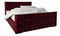 Manželská postel 160 cm Velva (bordó) (s roštem a úložným prostorem)