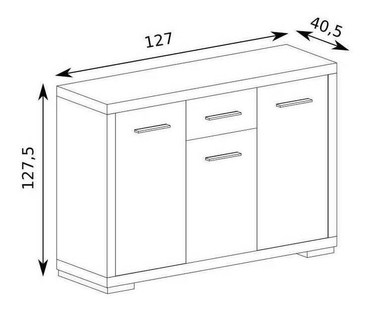 Komoda Vega 06 (dub santana tmavý)