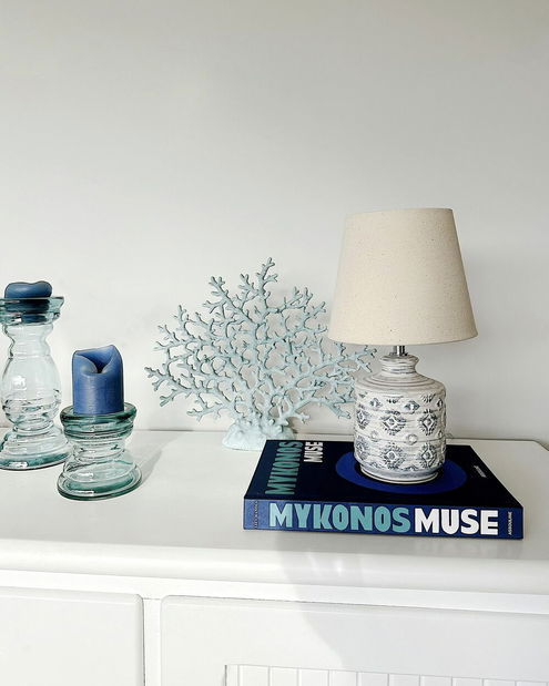 Stolní lampa Riga (béžová)