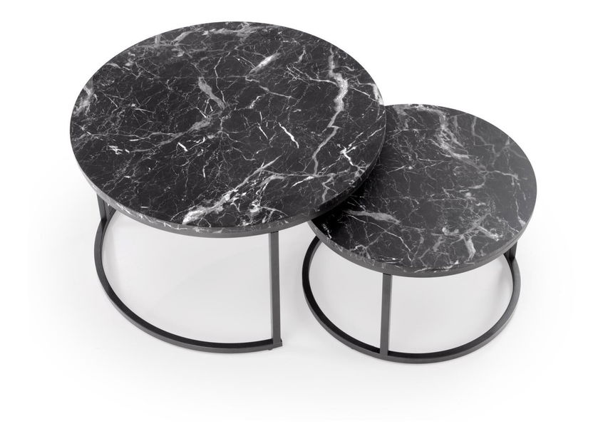 Set 2 ks. konferenčních stolků Jacarta (černá)