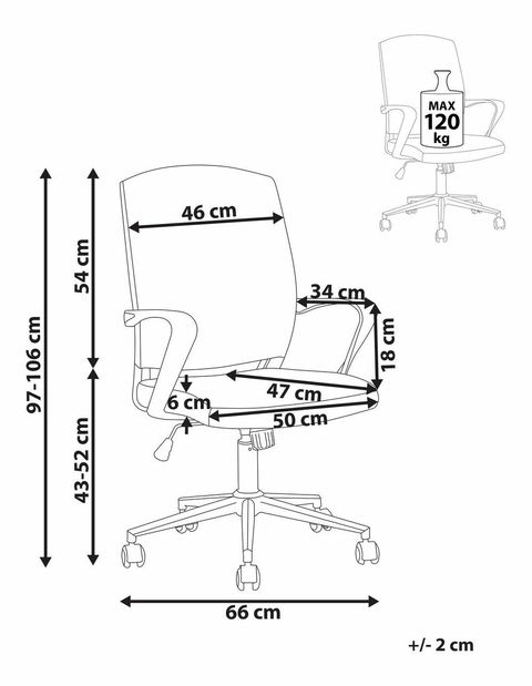 Kancelářská židle Bronia (černá)