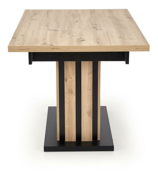Jídelní stůl Lalia 160 (dub artisan + černá) (pro 6 až 8 osob)