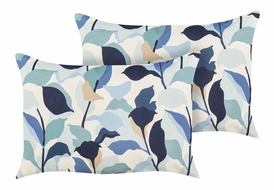 Sada 2 ozdobných polštářů 40 x 60 cm Vegli (modrá)