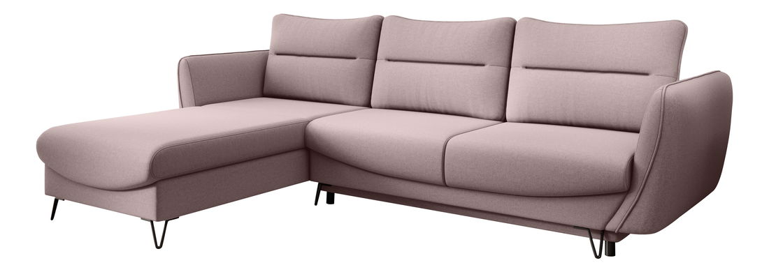Rohová sedačka Scottie 101 (světlorůžová) (L)
