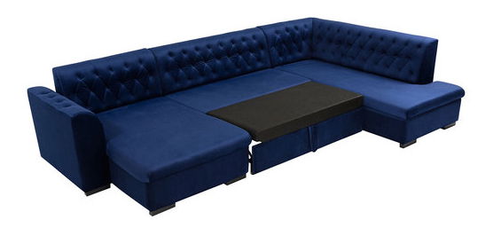 Velká sedačka do obývacího pokoje Emrys (Pravá ) (Magic Velvet 2216 + Senegal 818)