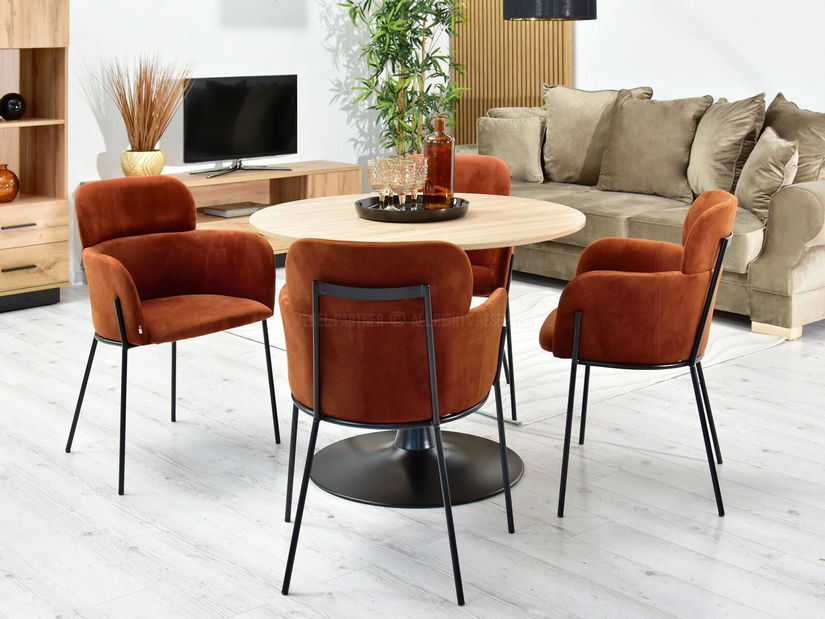 Židle Baggie K (měděná + černá)