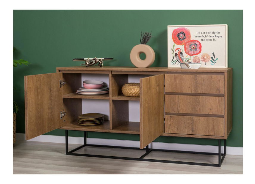 Sada nábytku do obývacího pokoje Laxi 19 (ořech + černá)