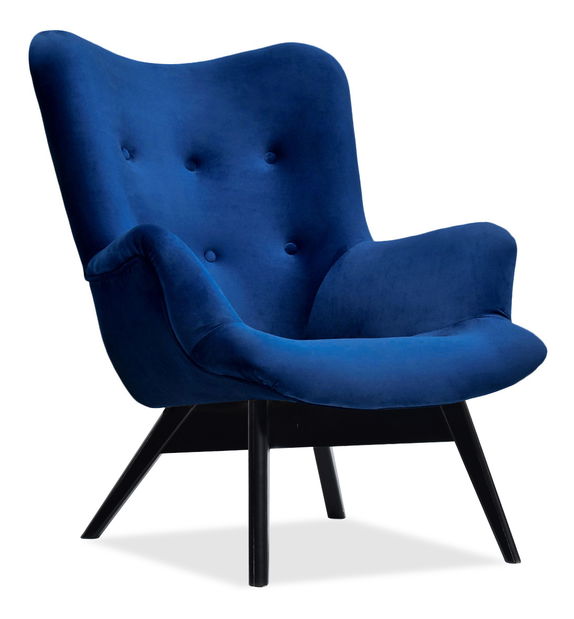 Relaxační křeslo Florentino (tmavě modrá + černá)