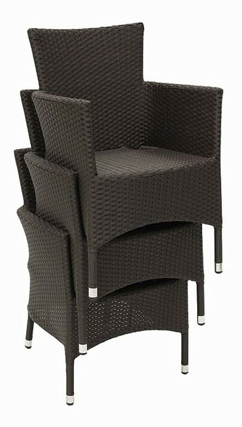 Zahradní sestava Modena II. 1+6 (hnědá) (um. Ratan)