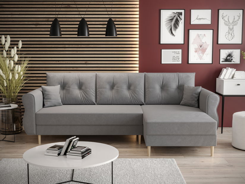 Rohová sedací souprava Arcane L (tyrkysová) (P)