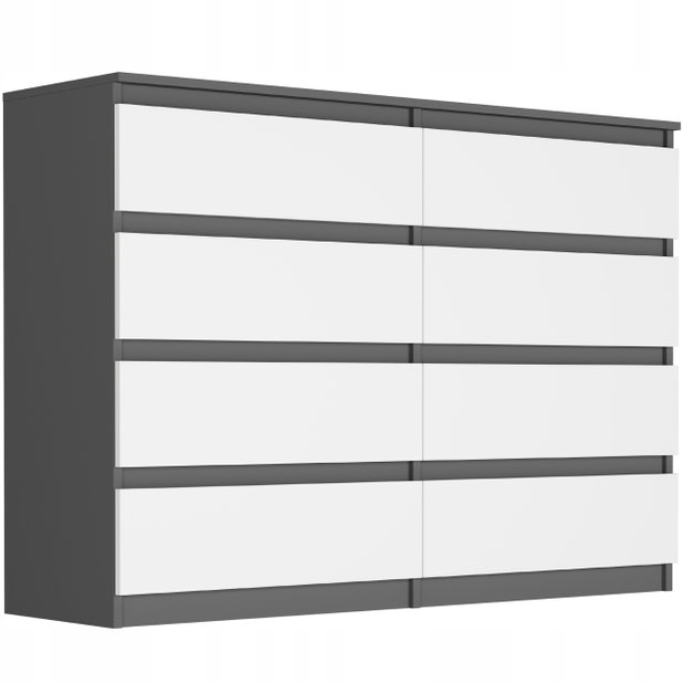 Komoda Ronnua (antracit + bílá)