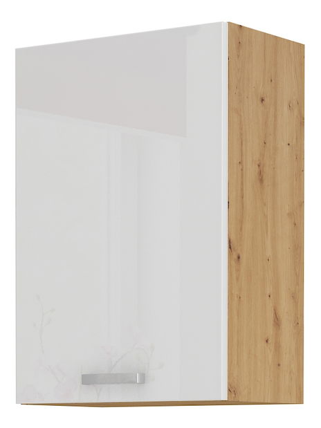 Horní kuchyňská skříňka Arryn 50 G-72 1F (dub artisan + lesk bílý)