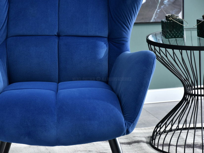 Křeslo Kikino (námořnická + černá)