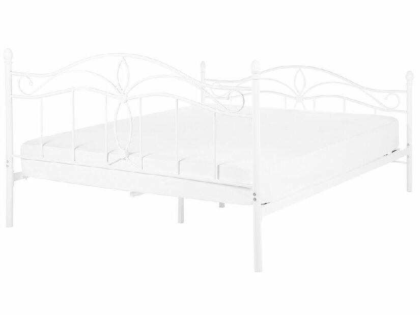 Manželská postel 140 cm Aicha (bílá) (s roštem)