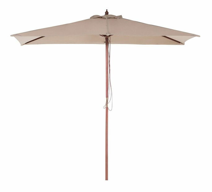 Zahradní slunečník 144 cm FLAME (dřevo) (pískově béžová)