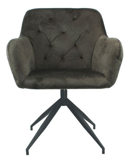 Otočná židle Viata (hnědá + černá) 