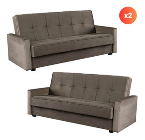 Set 2 kusů pohovek Alinca (béžová)