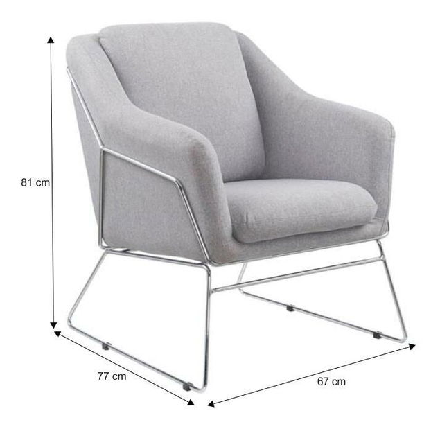 Relaxační křeslo Scopwick (světlešedá)