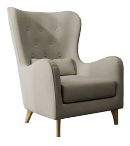 Křeslo Calimero I (sivobéžová + buk)